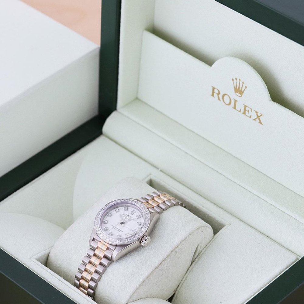 Rolex President Ladies 18k Gold Watch w/ Box & Hangtag